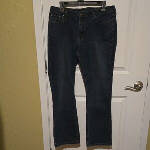 Riders by Lee Dark Blue Straight Leg Jeans 14 M